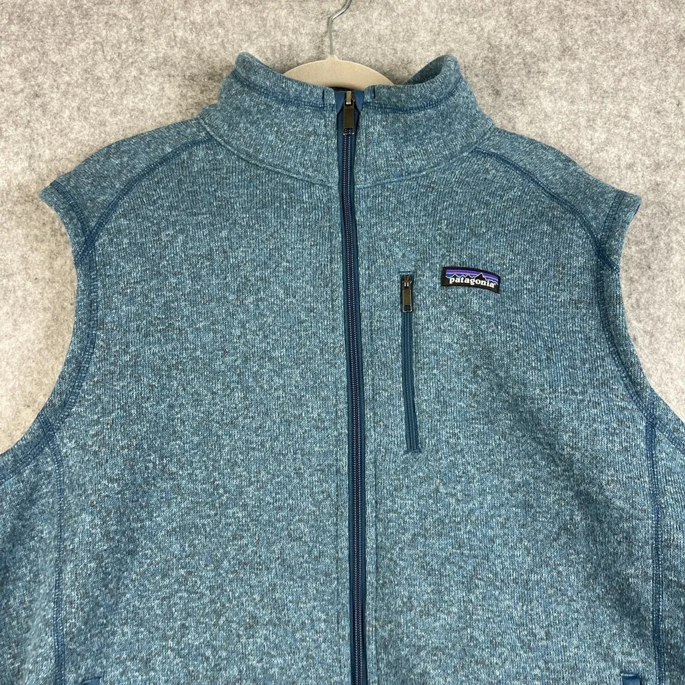 Patagonia Better Sweater Vest Mens XXL Blue Full Zip Outdoor Hiking Camping